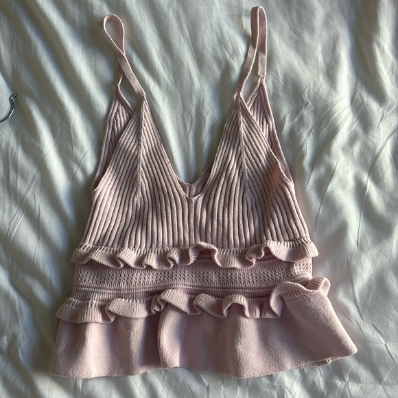 BCBG Ruffle Tank - Picture 1 of 2